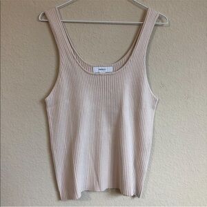 Forever 21 Tank Top Ribbed Beige Cream Classic Crewneck Plus Size NWT